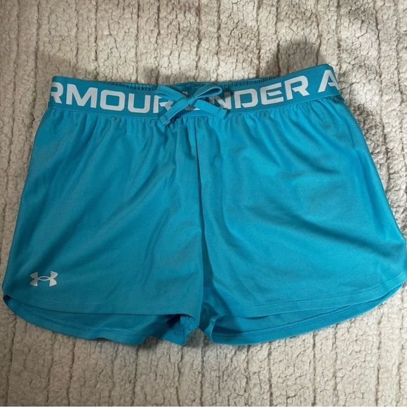 Under Armour | Play Up | Workout | Gym | Short | Teal | YLG | NWT - Picture 1 of 5